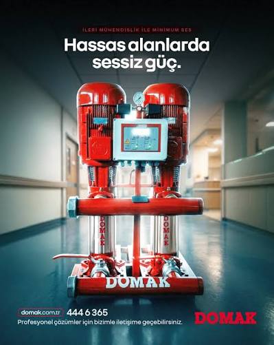 Domak Paslanmaz Gövdeli Üç Pompalı Hidroforlar