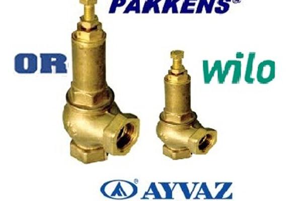 Pakkens,Wilo,Ayvaz Or Ayarlanabilir Emniyet Ventili
