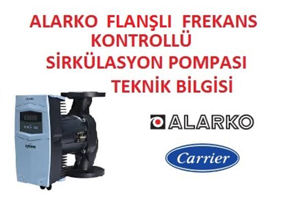 Alarko Flanşlı Frekans Kontrollü Sirkülasyon Pompası Seçim Abağı ve Teknik Bilgi