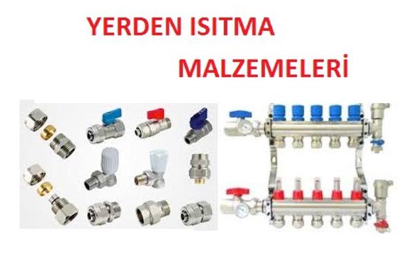 Yerden Isıtma Ek Malzemeleri, Kollketör, Rekorlu Vana, Köşe Dönüş Ayak, Keleçe Dışı ve Erkek Adaptör VS...