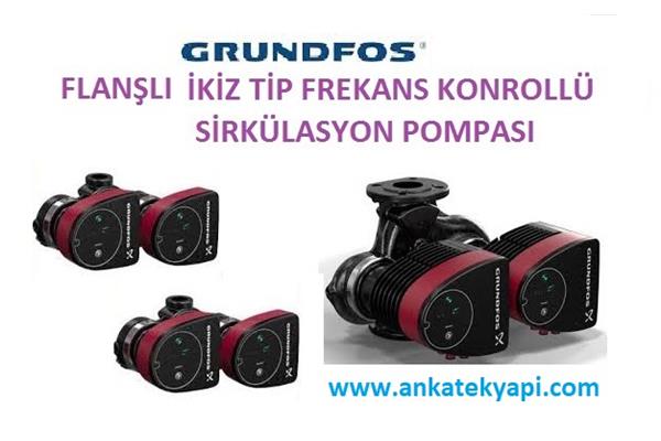 Grundfos Flanşlı İkizi Frekans Kontrollü Sirkülasyon Pompası