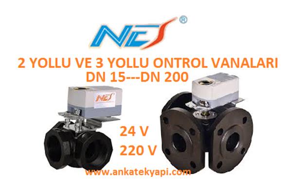 Nes 2 Yollu ve 3 Yollu 24-220 Volt Otomasyon Kontroll Vanaları