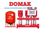Domak Paslanmaz Gövdeli Üç Pompalı Hidroforlar